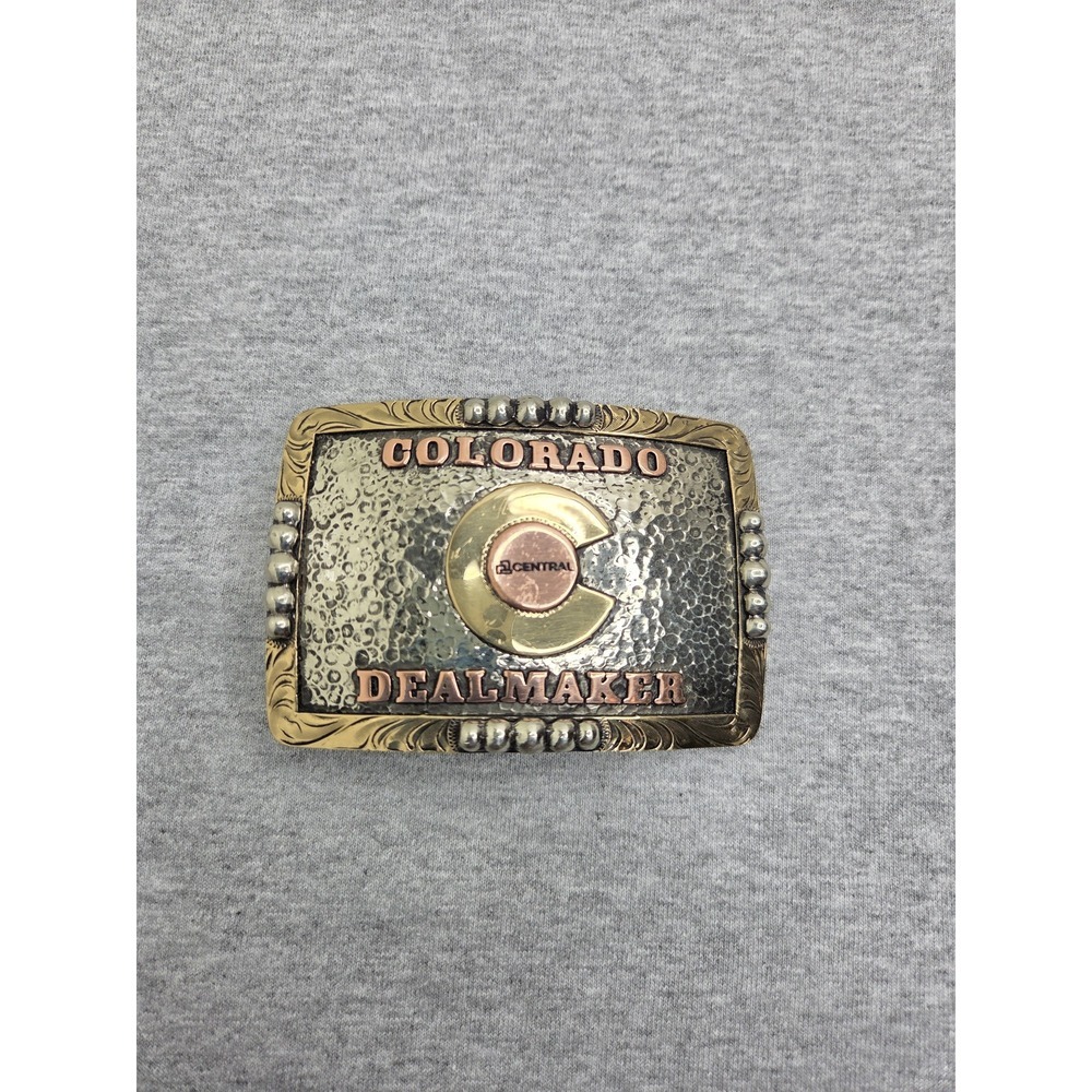 A Cut Above Colorado Dealmaker State Seal Multi Metal Heavy Large Belt Buckle